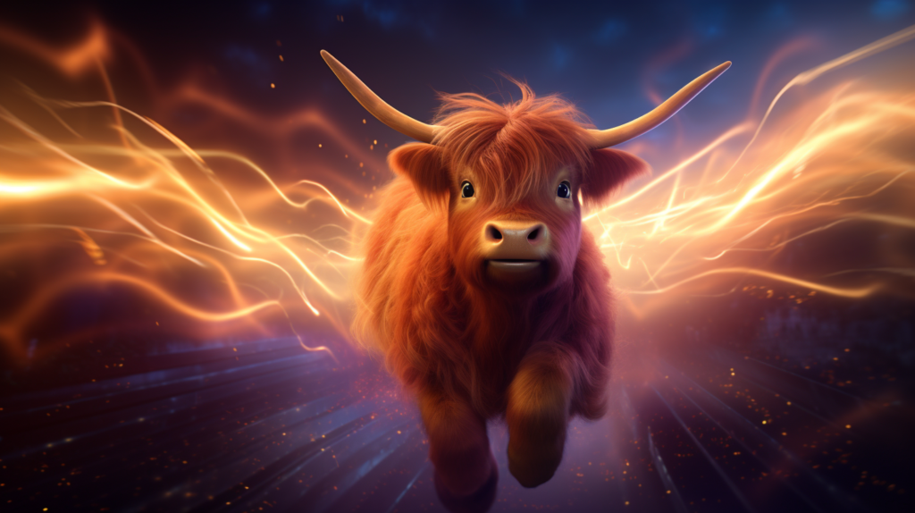 Fibre broadband installation Scotland with Highland cow
